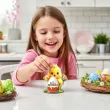 prezent na wielkanoc podstawka na jajko kinder niespodzianka kurczak i pisanki figurka