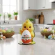 prezent na wielkanoc podstawka na jajko kinder niespodzianka kurczak i pisanki figurka