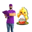 prezent na wielkanoc podstawka na jajko kinder niespodzianka kurczak i pisanki figurka