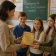 prezent na zakonczenie roku dzien edukacji certyfikat w drewnie z grawerem dla nauczyciela