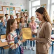 prezent na zakonczenie roku dzien edukacji certyfikat w drewnie z grawerem dla nauczyciela