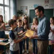 prezent na zakonczenie roku dzien edukacji certyfikat w drewnie z grawerem dla nauczyciela