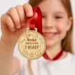 prezent na zakonczenie roku szkolnego drewniany medal ukonczenie 2 klasy upominek