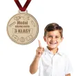 prezent na zakonczenie roku szkolnego drewniany medal ukonczenie 3 klasy upominek