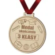 prezent na zakonczenie roku szkolnego drewniany medal ukonczenie 3 klasy upominek