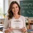 prezent na zakonczenie roku szkolnego etykieta na czekoladki merci dla nauczyciela szkola