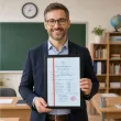 prezent personalizowany dla nauczyciela na zakonczenie roku swiadectwo szkolne dyplom w ramce a4