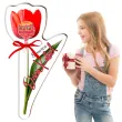 prezent upominek tulipan na lizak dzien kobiet 18 cm