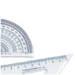przybory geometryczne classic 4 elementy z linijka 15 cm transparent z granatem titanum