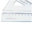 przybory geometryczne classic 4 elementy z linijka 15 cm transparent z granatem titanum