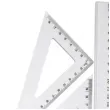 przybory geometryczne classic 4 elementy z linijka 20 cm transparent z czarnym titanum