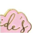 przypinka brides babes rozowa partydeco 3 5x3cm