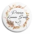 przypinka komunia swieta boho okragla 56 mm