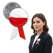 przypinka na marsz niepodleglosci swieto konstytucji 3 maja flaga polski kotylion bialo czerwona
