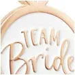 przypinka team bride rozowa zlota partypal 2 5 x 3 5 cm 1 szt