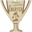 puchar 1 miejsce dla zasluzonego emeryta drewniany 92 x 135 mm