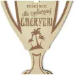 puchar 1 miejsce dla zasluzonej emerytki drewniany 92 x 135 mm