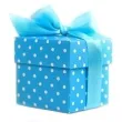 pudeleczka dla gosci prezencik kropki blekitne 10 szt