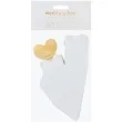 pudeleczka dla gosci serce zlote bialy partydeco 5 5x18x5 5 cm
