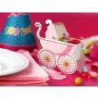pudeleczka dla gosci wozek rozowy partydeco 10 szt