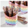 pudelka na popcorn chevron teczowe 24 szt
