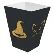 pudelka na popcorn czarownica i kot halloweenowe party congee 6 szt