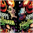 pudelka na popcorn happy halloween male potwory guirca 6 szt