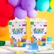 pudelka na popcorn klocki block party partypal 6 szt