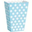 pudelka na popcorn kropki blekitne unique 8 szt