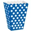 pudelka na popcorn kropki niebieskie unique 8 szt