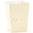 pudelka na popcorn kropki zlote brzoskwiniowe jasne partydeco 6 szt
