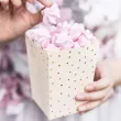 pudelka na popcorn kropki zlote brzoskwiniowe jasne partydeco 6 szt