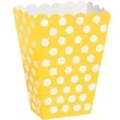 pudelka na popcorn kropki zolte unique 8 szt
