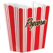 pudelka na popcorn popcorn paski czerwone 8 szt