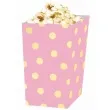 pudelka na popcorn zlote groszki rozowe godan 4 szt