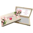 pudelko na czekolade szkatulka mama i tulipany prezent na dzien matki 20x10 5 cm