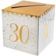 pudelko na koperty 30 urodziny santex zlote metaliczne