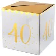 pudelko na koperty 40 urodziny santex zlote metaliczne