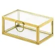 pudelko na obraczki szklane zloty partydeco 9x5 cm
