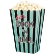 pudelko na popcorn paski lets rock n roll czarno mietowe boland 4 szt