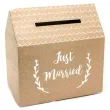 pudelko na telegramy just married partydeco kraft 30 5 x 30 cm