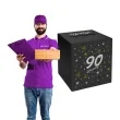 pudelko na telegramy skrzynka na koperty i pienidze 90 urodziny glamour czarne