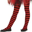 rajstopy dla dzieci halloween paski czerwono czarny guirca 122 152 cm