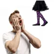 rajstopy dla dzieci halloweenowe paski fioletowe smiffys