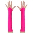 rekawiczki satynowe neonowe dlugie lata 80 rozowy widmann 43 cm