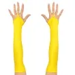 rekawiczki satynowe neonowe dlugie lata 80 zolty widmann 43 cm