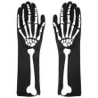 rekawiczki szkielet dlugie czarno biale partypal 36 cm