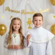 rekwizyty do zdjec fotogadzety na pierwsza komunie swieta dziewczynka w albie 6 szt