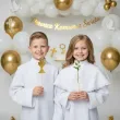 rekwizyty do zdjec fotogadzety na pierwsza komunie swieta dziewczynka w albie 6 szt