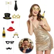 rekwizyty do zdjec na sylwestra fotogadzety na nowy rok do fotobudki szampan okulary wasy x10